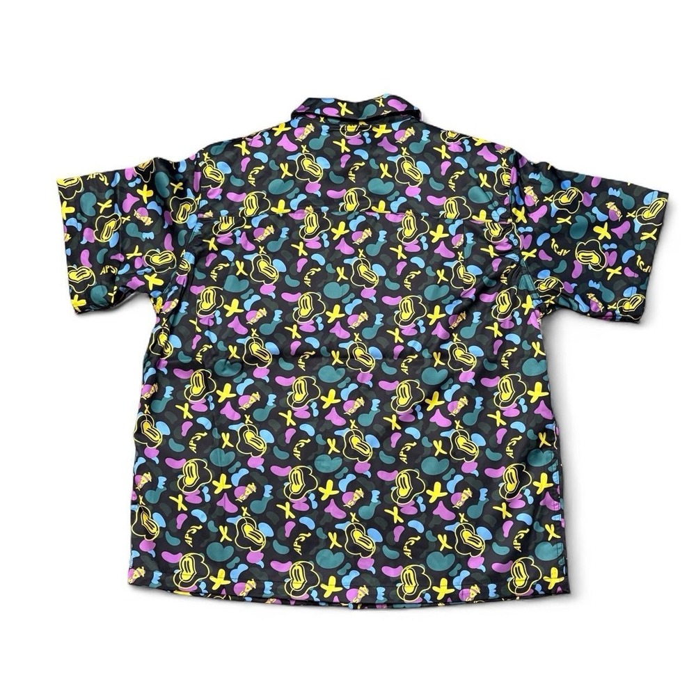 AlphaStyle Doodle NWT Streetwear Men's XL Button Up Shirt Graphic Aesthetic Y2K - Picture 6 of 8